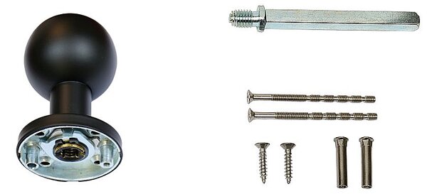 Dverné gule Richter RK.KNOB.01.FIXNÉ CE), Guľa Knob 01 fixná, RICHTER Čierna matná
