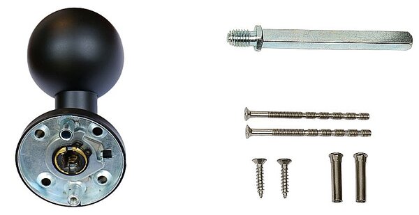 Dverné gule Richter KNOB 02 FIXNÉ (CE), Guľa Knob 02 fixná, RICHTER Čierna matná