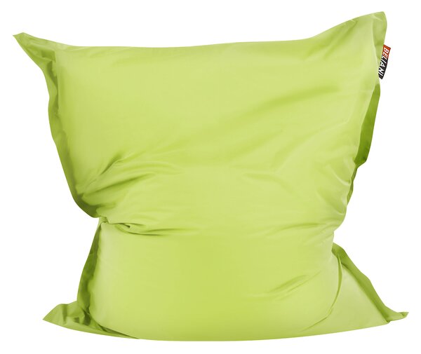 Sedací vak limetkovozelený nylonový 140 x 180 cm vodoodolný poťah so zipsom polystyrénová výplň