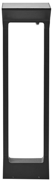 Vonkajšie solárne stĺpikové LED svietidlo čierne kovové 60 cm záhradné osvetlenie chodníka solárny panel