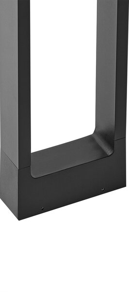 Vonkajšie solárne stĺpikové LED svietidlo čierne kovové 60 cm záhradné osvetlenie chodníka solárny panel