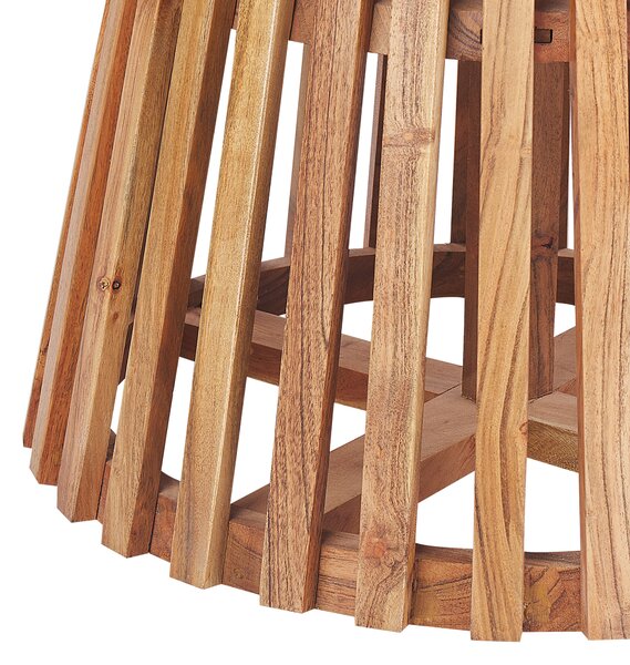 Jedálenský stôl tmavé akáciové drevo 120 cm okrúhly pre 4 osoby moderná jedáleň