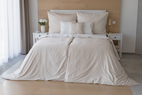 Obliečky Bavlněný satén PREMIUM - Cream Mako satén 1x 140/200, 1x 70/90