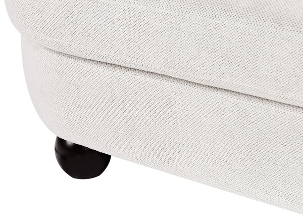 3-miestna pohovka krémová biela polyester látkové čalúnenie drevené nohy s vankúšmi moderný štýl