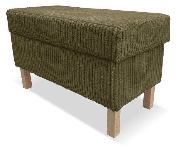 Taburet ELLA 60x28 s úložným priestorom - olivový - menčester - LINCOLN 37