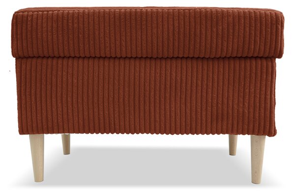 Taburet ZANE 60x28 s úložným priestorom - červený - menčester - LINCOLN 52