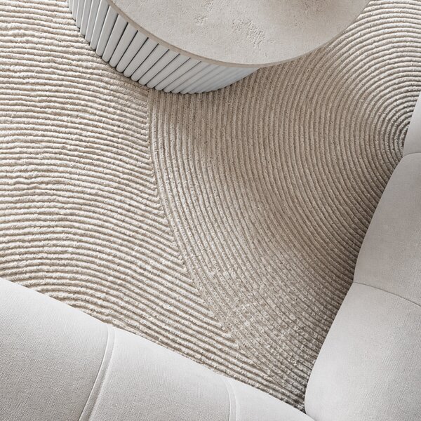 Angel Carpet, Kusový koberec Zafiro 25 Cream, 60x110, biela, kancelária