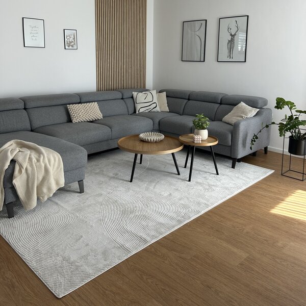 Angel Carpet, Kusový koberec Zafiro 25 Cream, 60x110, biela, kancelária