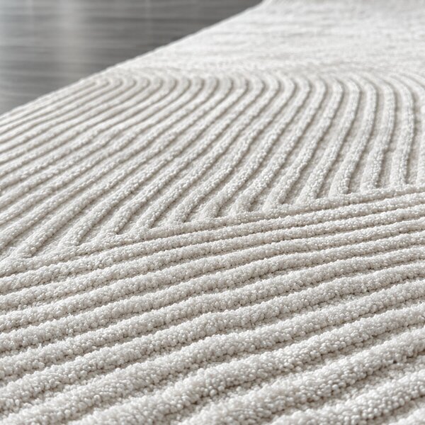 Angel Carpet, Kusový koberec Zafiro 25 Cream, 60x110, biela, kancelária