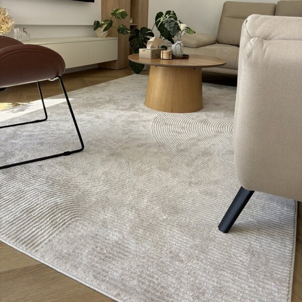 Angel Carpet, Kusový koberec Zafiro 25 Beige, 60x110, béžová, kancelária