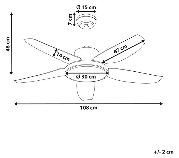 Stropný ventilátor so svetlom čierny syntetický materiál diaľkové ovládanie moderný škandinávsky štýl obývacia izba