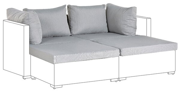 Súprava poťahov na záhradné vankúše sivá polyester odolnosť voči UV žiareniu so zipsom moderný štýl záhrada exteriér