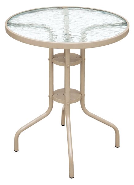 Dekorstudio Okrúhly stôl na balkón ISLAND 60cm - béžový