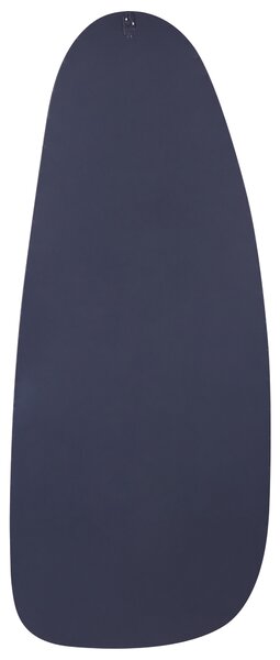 Nástenné zrkadlo čierny kovový rám sklo 39 x 95 cm oválne na stenu moderná minimalistická obývacia izba spálňa chodba