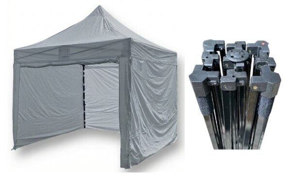 TENTino Nožnicový párty stan 3x3 m STEEL HEXAGON Farba opláštenia: 8A - MODRÁ