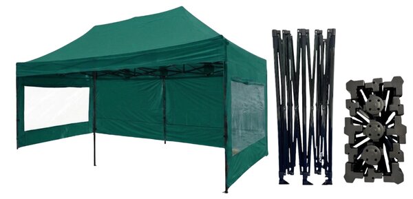 TENTino Nožnicový párty stan 3x6 m /6 nôh STEEL HEXAGON Farba opláštenia: 1A - BIELA
