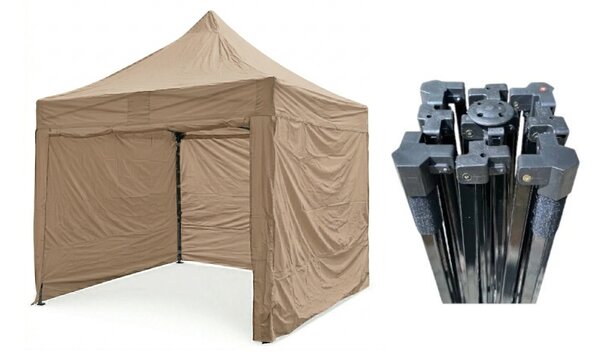 TENTino Nožnicový párty stan 3x3 m STEEL HEXAGON Farba opláštenia: 8A - MODRÁ
