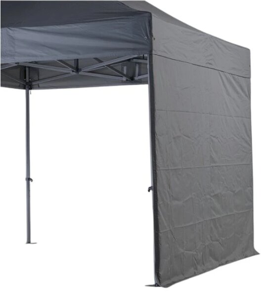 TENTino BOČNÁ PLACHTA 300 gsm - 4 m na 4x4 m / 4x6.4 m / 4x8 m Farba opláštenia: 17A - ANTRACIT