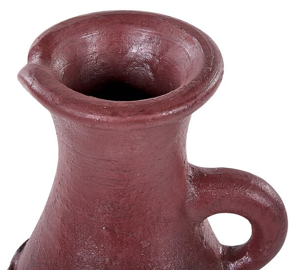 Dekoratívna váza modrá a hnedá terakota 50 cm ručne maľovaná retro vintage dizajn