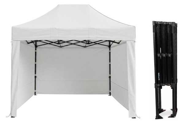 TENTino Nožnicový párty stan 2x3 m STEEL HEXAGON Farba opláštenia: 11A - ČIERNA