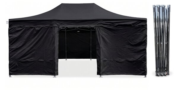 TENTino Nožnicový párty stan 4x6 m / 8 nôh STEEL HEXAGON Farba opláštenia: 5A - ŠEDÁ