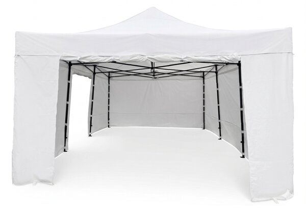 TENTino Nožnicový párty stan 4x6 m / 8 nôh STEEL HEXAGON Farba opláštenia: 5A - ŠEDÁ