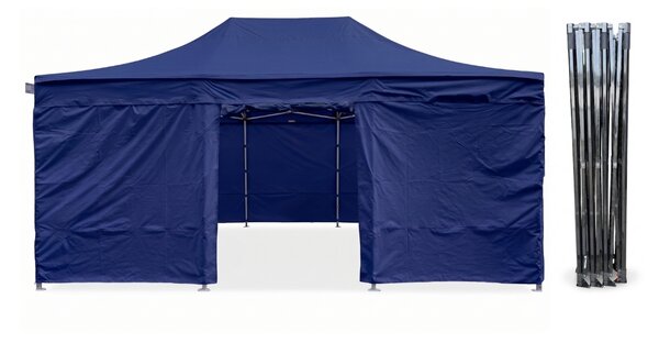 TENTino Nožnicový párty stan 4x6 m / 8 nôh STEEL HEXAGON Farba opláštenia: 5A - ŠEDÁ