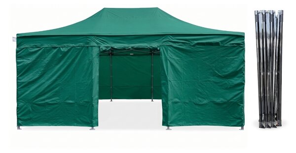TENTino Nožnicový párty stan 4x6 m / 8 nôh STEEL HEXAGON Farba opláštenia: 5A - ŠEDÁ
