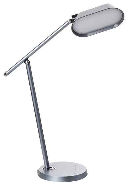 Stolná LED lampa sivá syntetický materiál so stmievačom a časovačom dotyková nastaviteľná moderná kancelária
