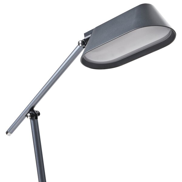Stolná LED lampa sivá syntetický materiál so stmievačom a časovačom dotyková nastaviteľná moderná kancelária
