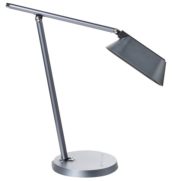Stolná LED lampa sivá syntetický materiál so stmievačom a časovačom dotyková nastaviteľná moderná kancelária