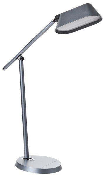 Stolná LED lampa sivá syntetický materiál so stmievačom a časovačom dotyková nastaviteľná moderná kancelária