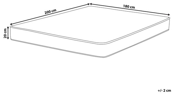 Poťah na matrac na vodnú posteľ biely bavlna polyester 180 x 200 cm so zapínaním na zips spálňa