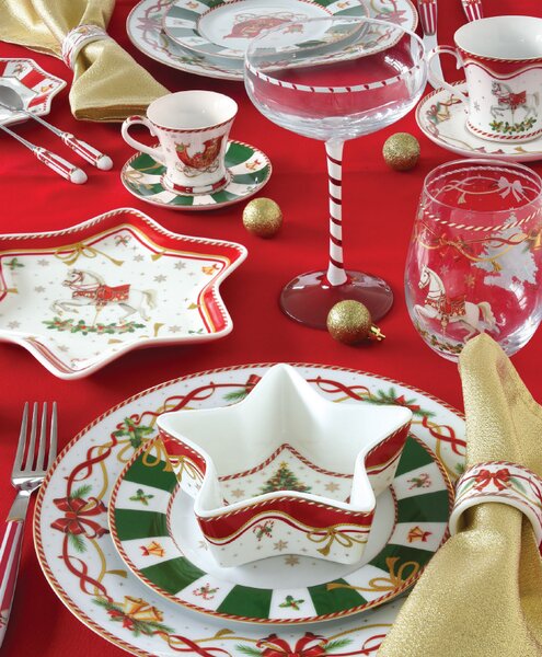 FEDORA Home Vianočný servírovací podnos v tvare stromčeka Christmas Tale