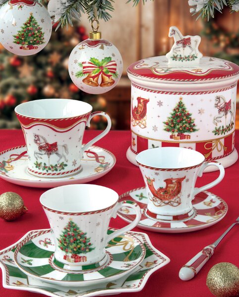 FEDORA Home Vianočný servírovací podnos v tvare stromčeka Christmas Tale