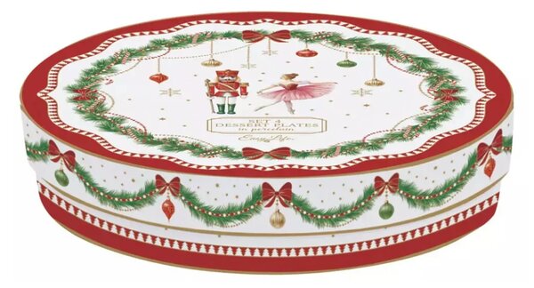 FEDORA Home Vianočné dezertné taniere Magie de Noel, set 4 ks, priemer 19 cm