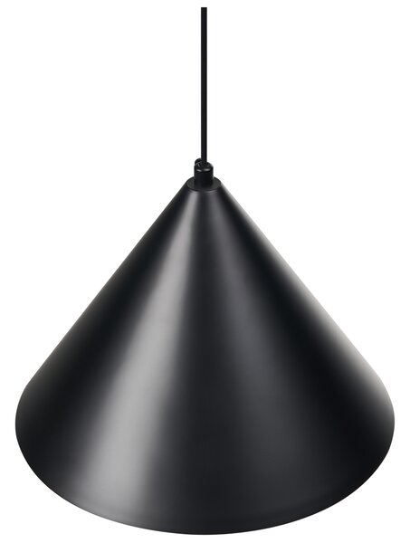 Závesná lampa čierna kov železo visiace svietidlo s tienidlom moderná obývacia izba jedáleň spálňa