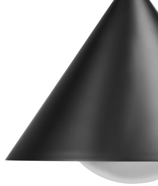 Závesná lampa čierna kov železo visiace svietidlo s tienidlom moderná obývacia izba jedáleň spálňa