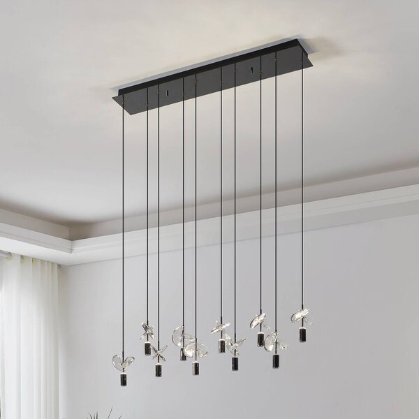 LED závesné svietidlo Stars of Light Comareira, niklová farba, 91 cm,, Hliník / sivá / zinok, Obývacia izba / jedáleň, kov, Moderný, Závesné svietidlo