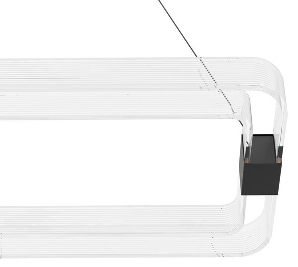LED závesné svietidlo Stars of Light Mogetonello, čierna, 100 cm, Čierna, Obývacia izba / jedáleň, kov, Moderný