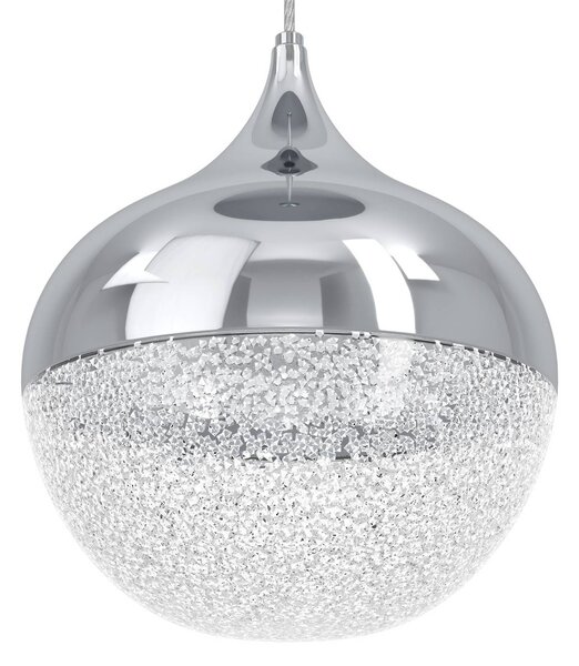 LED závesné svietidlo Stars of Light Mioglia, chróm, Ø 58 cm, 10-pl., Chrómová / strieborná, Obývacia izba / jedáleň, kov, Moderný, Závesné svietidlo