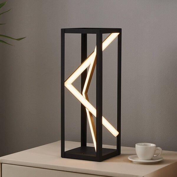 Stolová LED lampa Stars of Light Penela čierna/zlatá 43 cm, Čierna, Obývacia izba / jedáleň, Hliník, Moderný