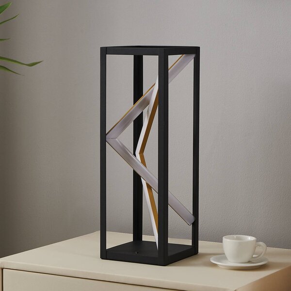 Stolová LED lampa Stars of Light Penela čierna/zlatá 43 cm, Čierna, Obývacia izba / jedáleň, Hliník, Moderný