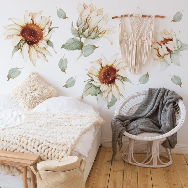Nálepka na stenu Sunflower - pestré slnečnice