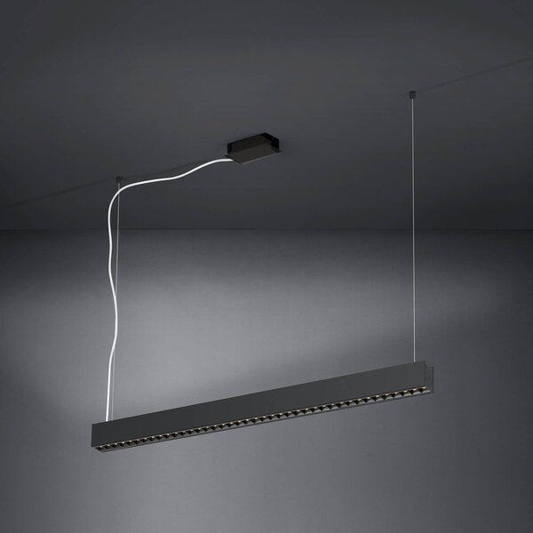 Stars of Light LED závesné svietidlo Termini, čierna, 107 cm, kovová, Čierna, Obývacia izba / jedáleň, kov, Moderný, Závesné svietidlo