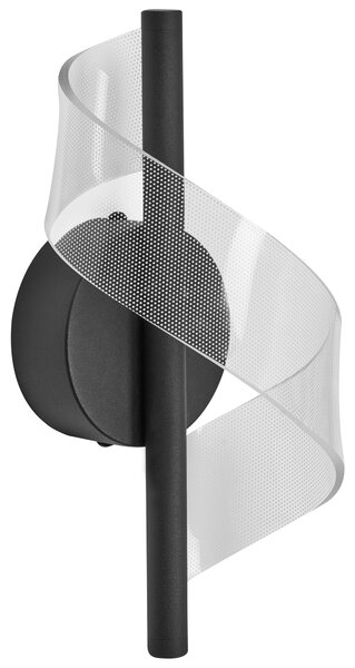 Nástenná lampa čierna kov železo LED svetlo špirálové svietidlo obývacia izba jedáleň spálňa