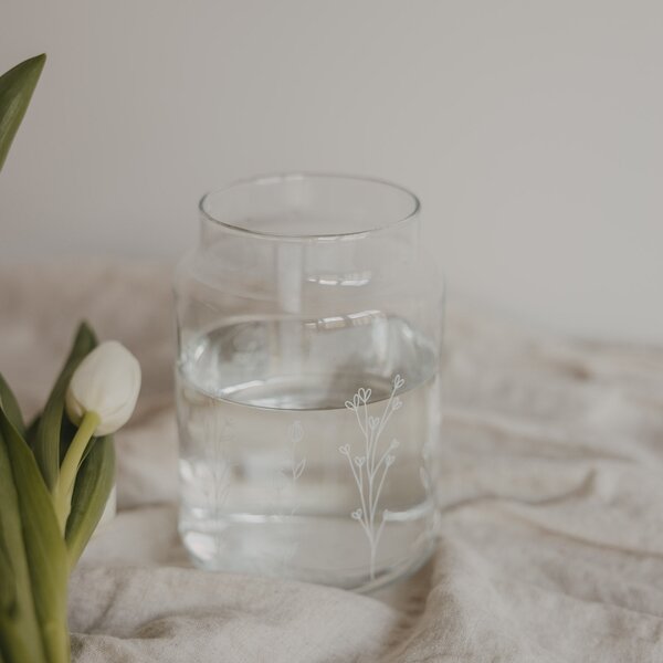 Sklenená váza Floral Clear 14 cm