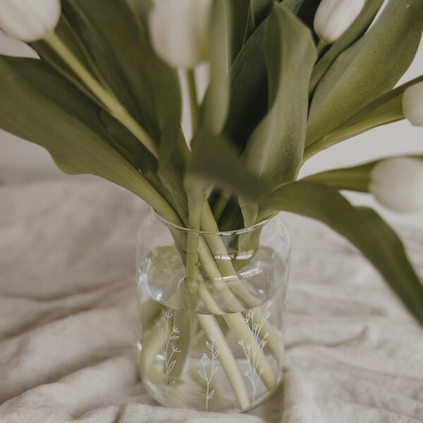 Sklenená váza Floral Clear 14 cm
