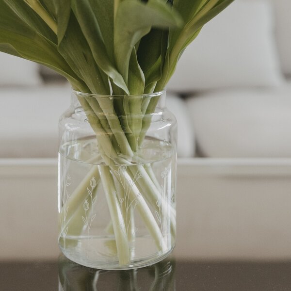 Sklenená váza Floral Clear 14 cm