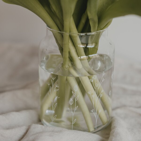 Sklenená váza Floral Clear 14 cm